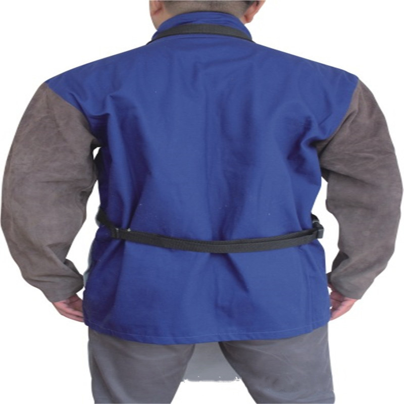 友盟AP-6104白色牛二層頸皮圍裙圖片2