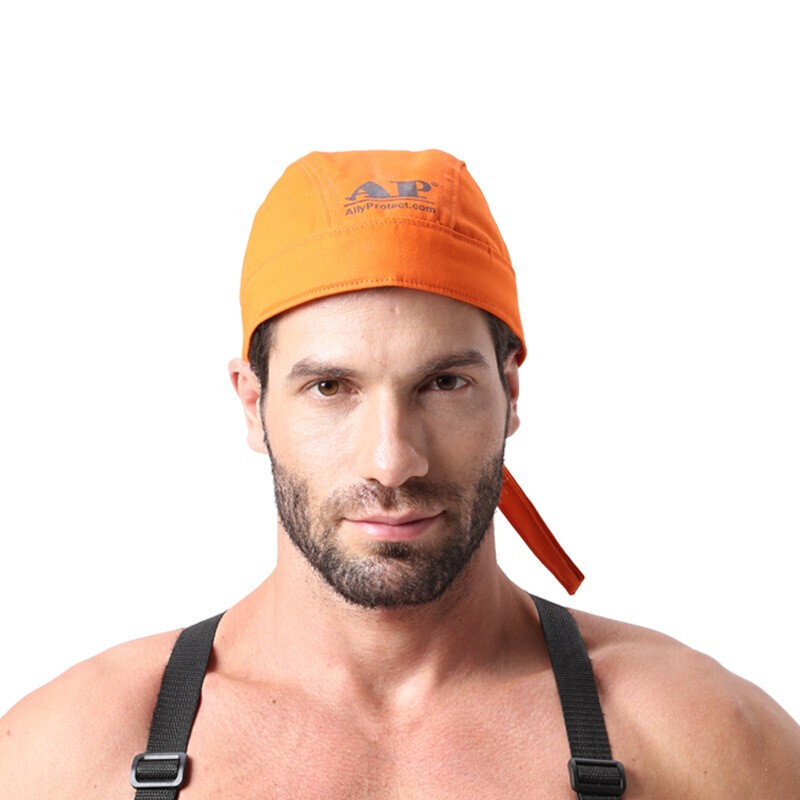 友盟AP-6710橙紅色阻燃布焊帽圖片2