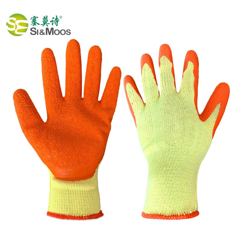 塞莫詩CG907GY黃紗桔耐磨勞保手套圖片1