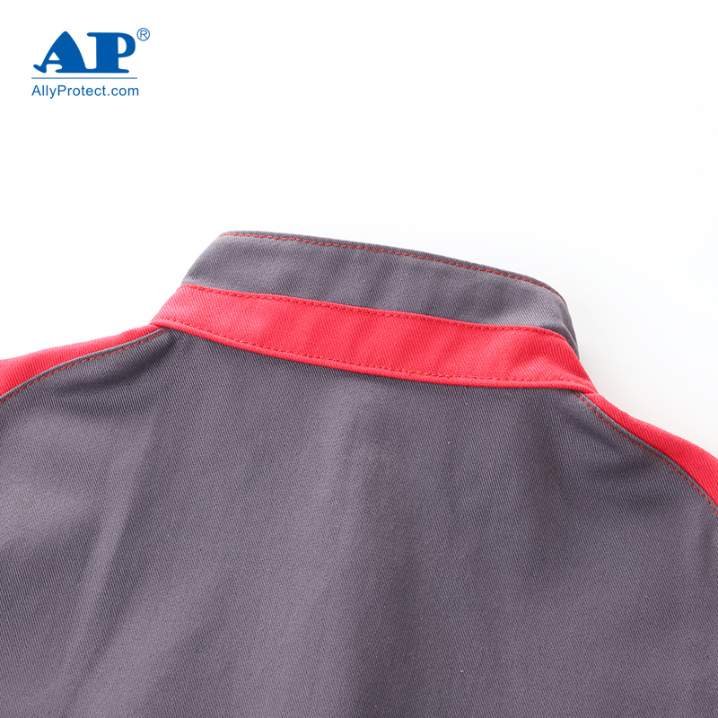 友盟AP-6852灰紅配色阻燃工作服上衣圖片4 友盟AP-6852灰紅配色阻燃工作服上衣圖片4