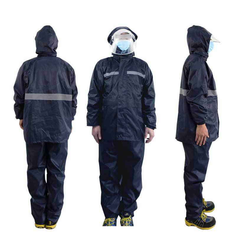 漢盾HD-RAC001帶反光條單層分體雨衣圖片2
