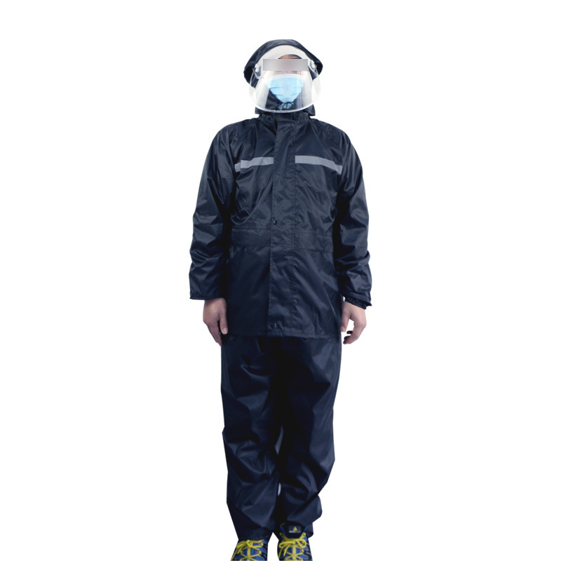 漢盾HD-RAC003帶反光條雙層分體雨衣圖片1