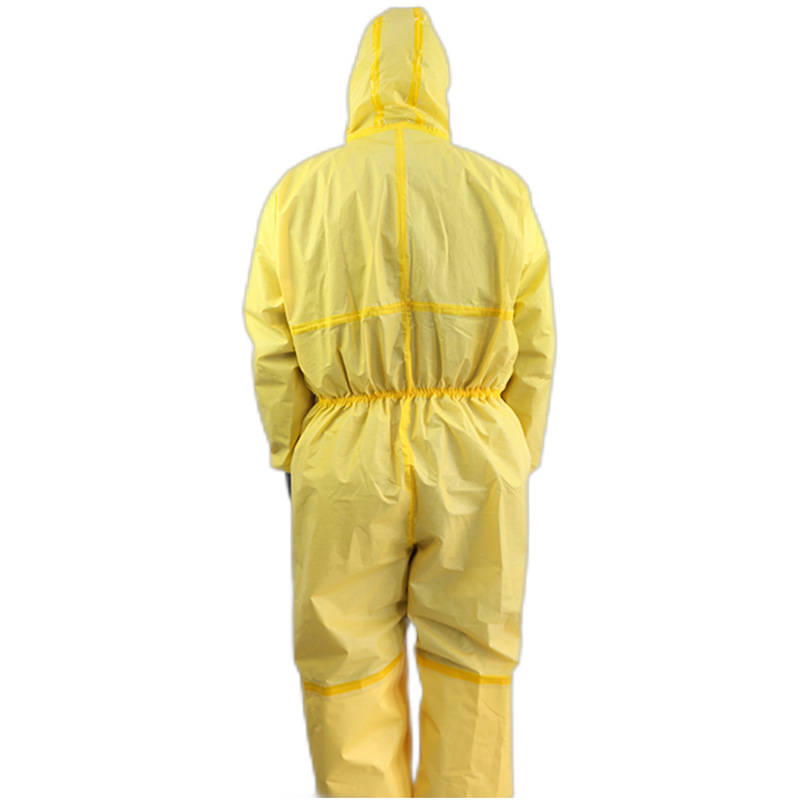 漢盾HD-BP618黃色帶帽連體防化服圖片1