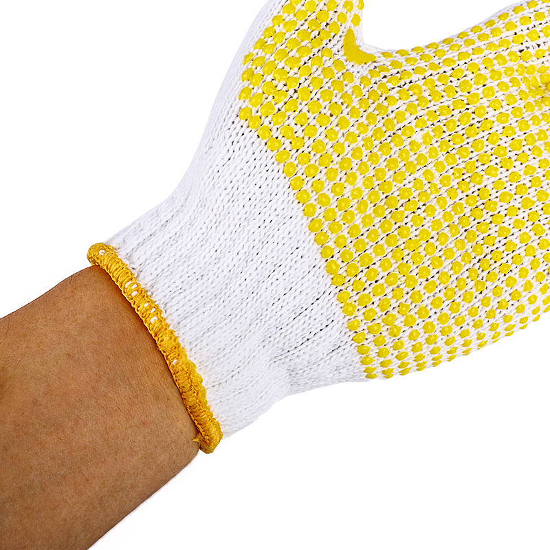 漢盾HD-750G-7掌面點塑滌棉紗線勞保手套圖片1 漢盾HD-750G-7掌面點塑滌棉紗線勞保手套圖片1