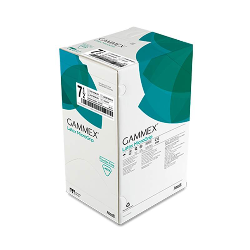 安思爾GAMMEX Latex MicroGrip 330055065無粉末乳膠外科手套圖片2