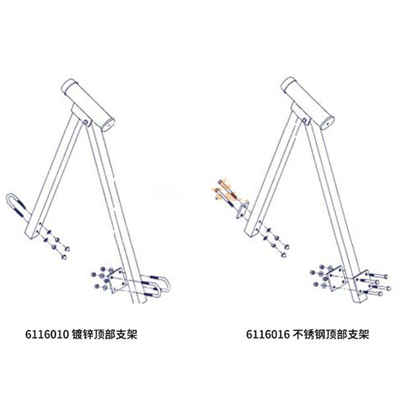 3M 6116016鍍鋅安全系統(tǒng)頂部支架圖片1