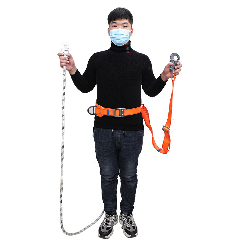 宏建單腰式雙鉤電工安全帶圖片2