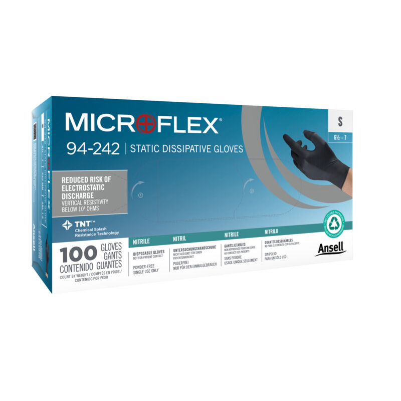 Ansell安思爾MICROFLEX 94-242靜電耗散丁腈手套圖片1