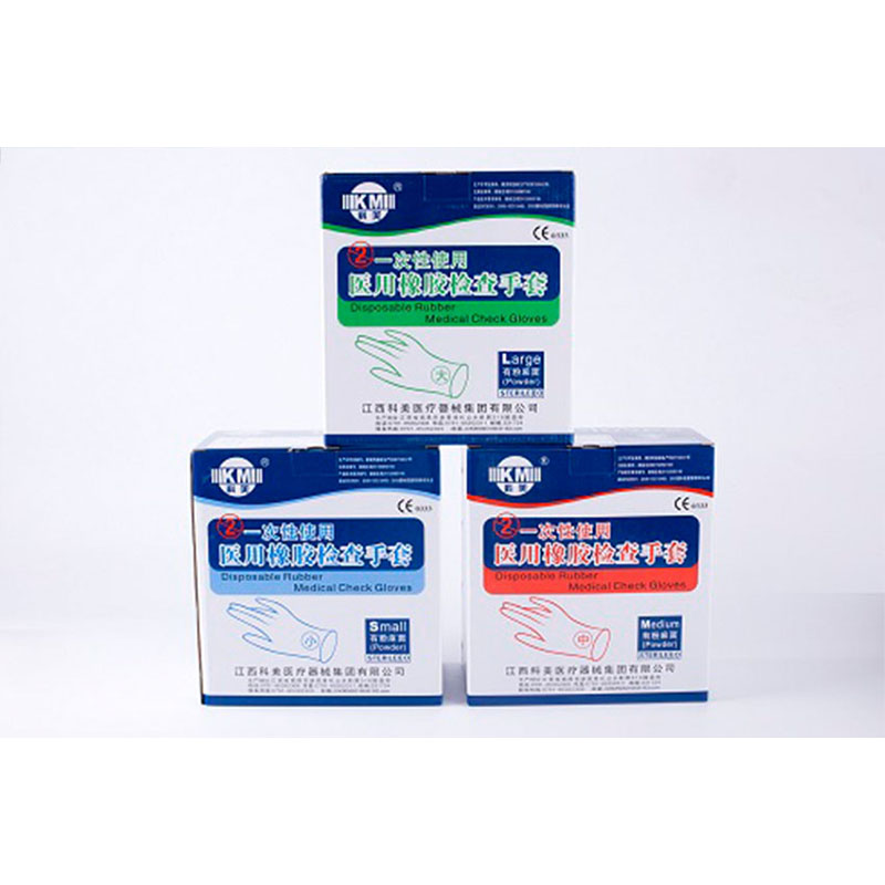 科美一次性使用醫用橡膠檢查手套無粉麻面圖片4