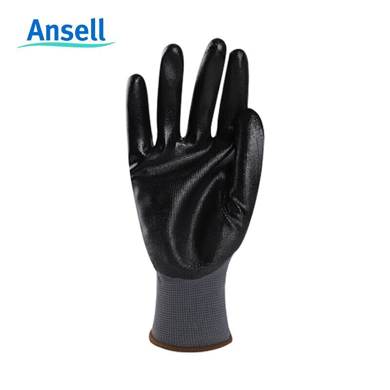 安思爾48-126滌綸PU掌部涂層黑色勞保手套圖片1 安思爾48-126滌綸PU掌部涂層黑色勞保手套圖片1