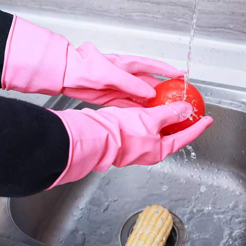 雪蓮101425家用天然橡膠絨里卷邊袖口魚鱗紋手套圖片1 雪蓮101425家用天然橡膠絨里卷邊袖口魚鱗紋手套圖片1