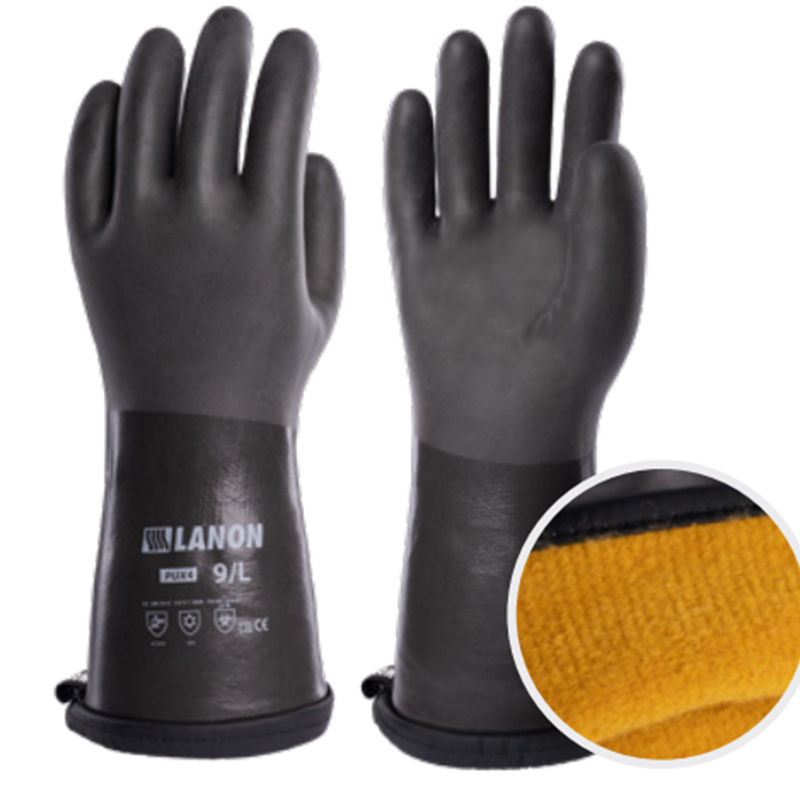 LANON蘭浪PUX4發泡防滑掌面防水透濕全浸PU防寒手套圖片1