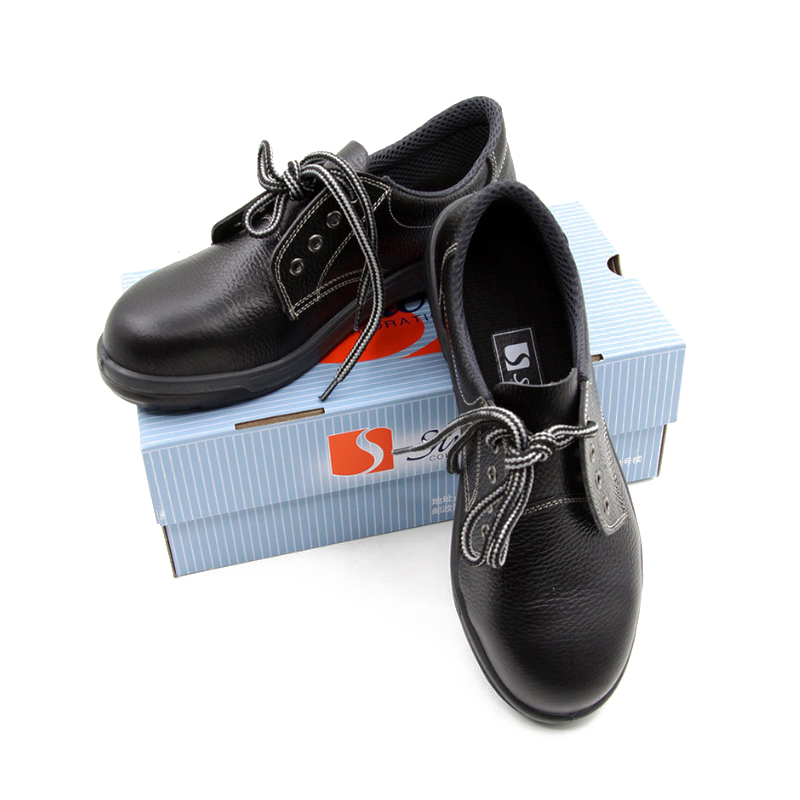 希滿YS-711黑色壓花牛皮防砸防靜電安全鞋圖片2