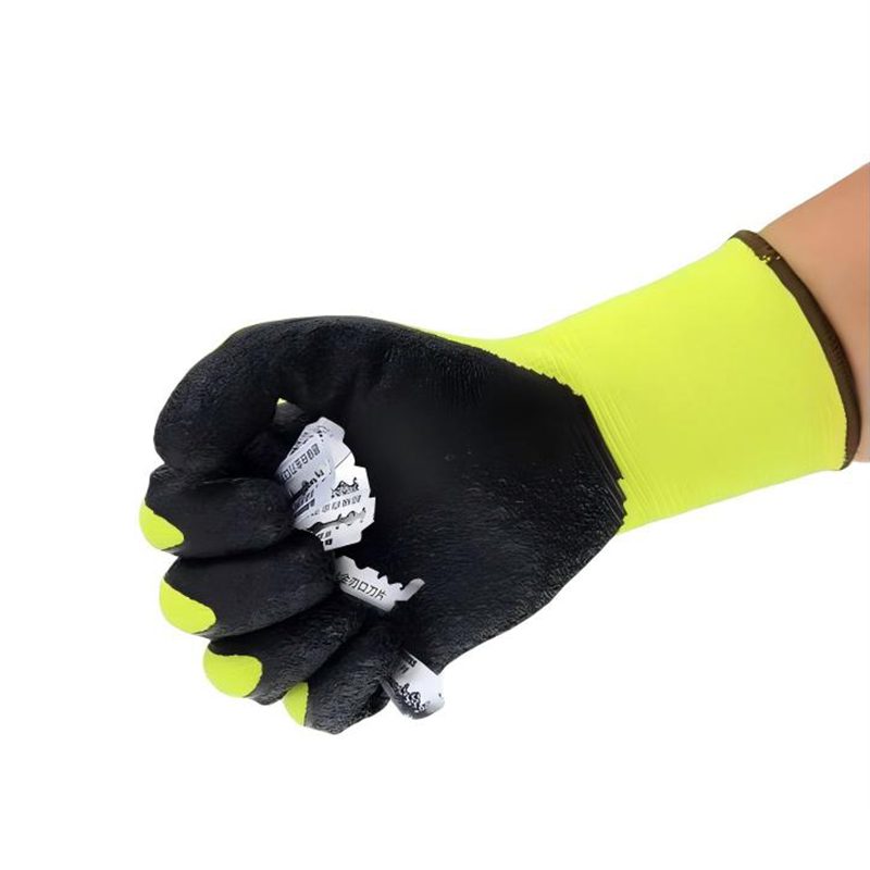 STANLEY史丹利ST5526熒光黃PU掌浸耐磨防滑防刺防割手套圖片2