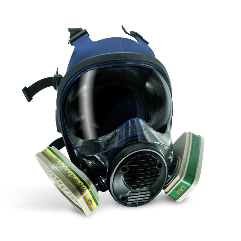 YICHITA宜啟戴YQD1808硅膠雙濾盒全面罩防毒面具圖片1