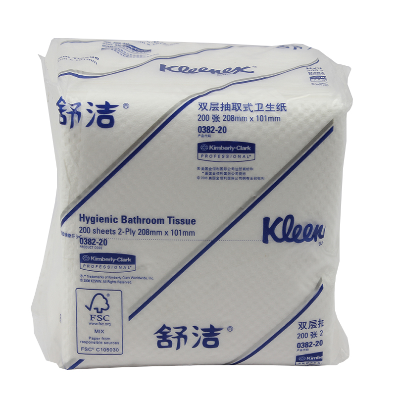 金佰利0382-20舒潔雙層抽取式衛(wèi)生紙