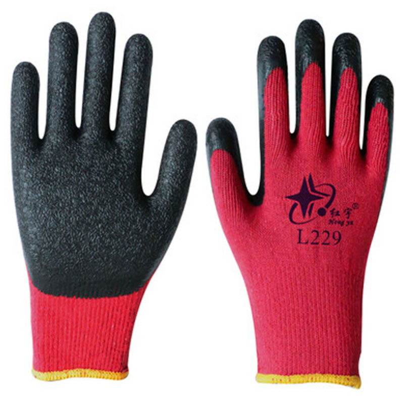 星宇紅宇L229紗線皺紋勞保手套