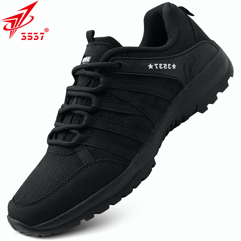 3537黑色訓練耐磨戶外輕便勞保鞋