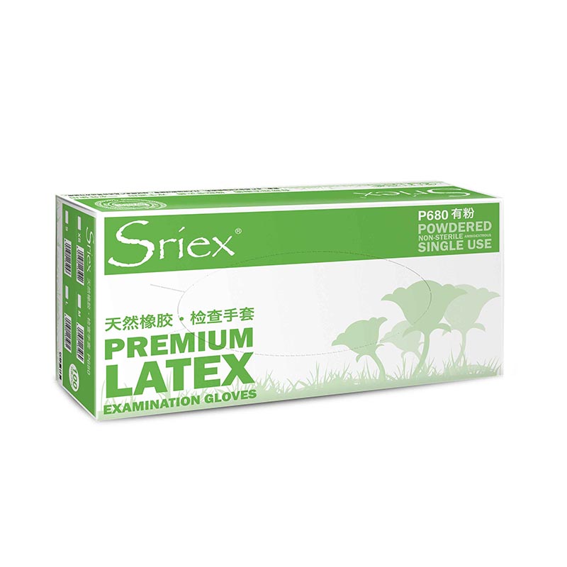 施睿康Sriex P680天然乳膠檢查手套