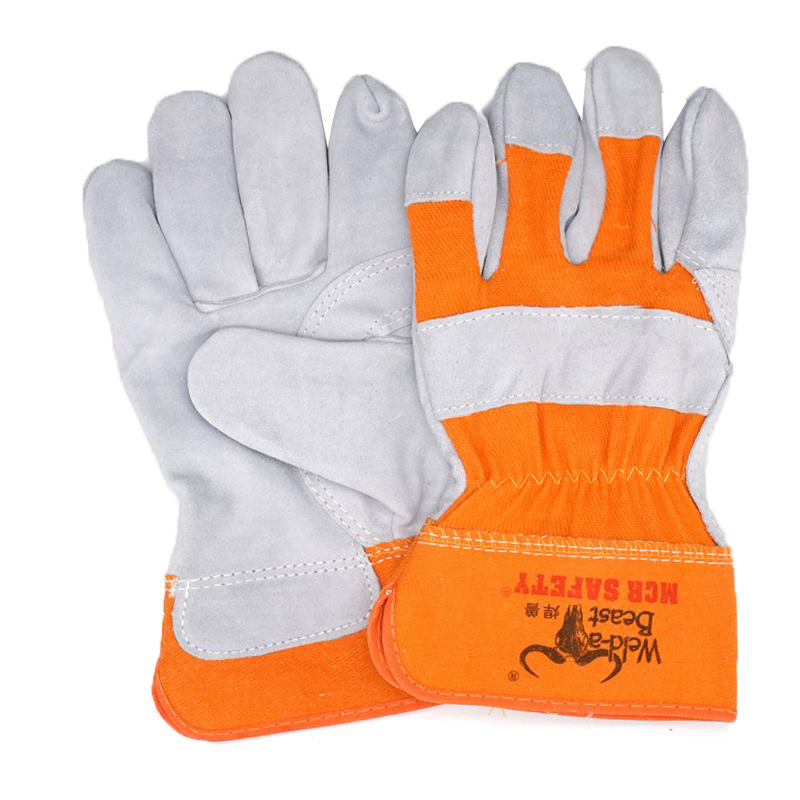 焊獸11302牛二層皮電焊手套