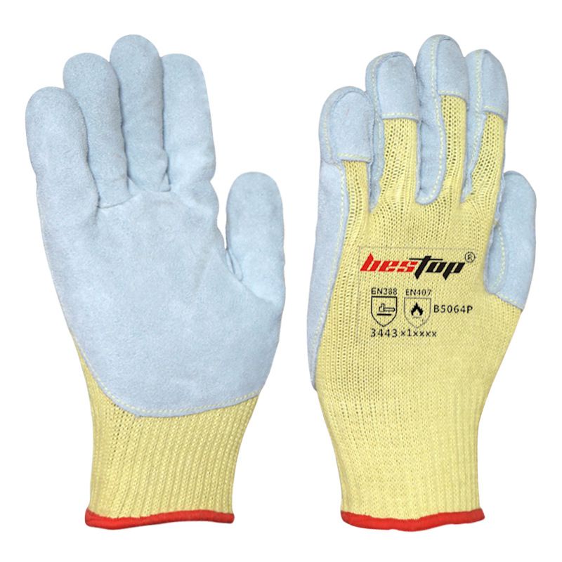 bstop倍護B5064P牛皮防刺防割手套