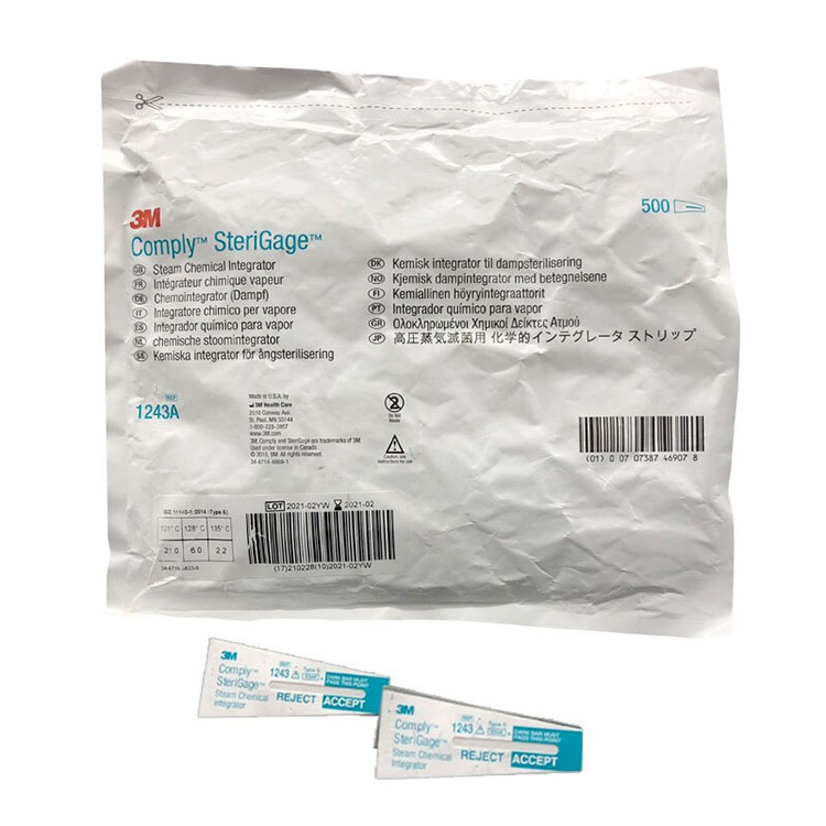 3M1243A壓力蒸汽滅菌包內(nèi)指示卡(爬行式)