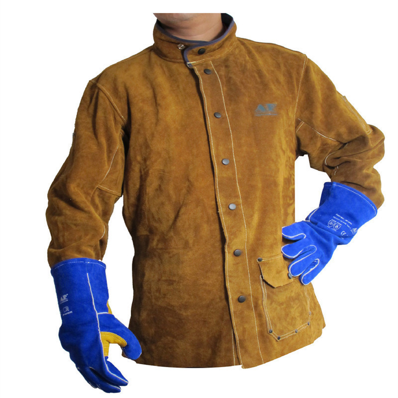 友盟AP-8130金棕色全皮焊工服上衣