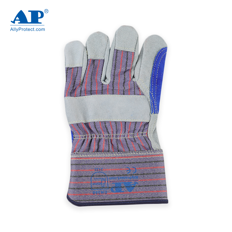 友盟AP-1525耐磨牛二層皮勞保手套