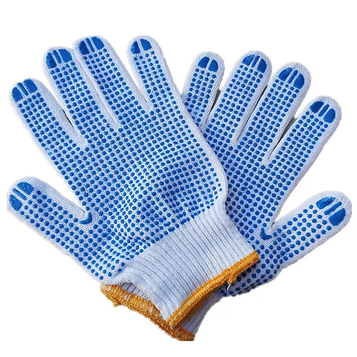 漢盾HD-720G-7雙面點(diǎn)塑滌棉勞保手套