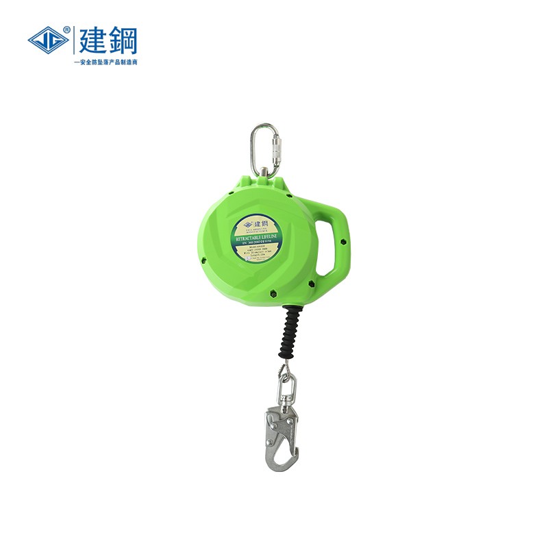 建鋼690320鋼纜速差防墜器自鎖速差器20米
