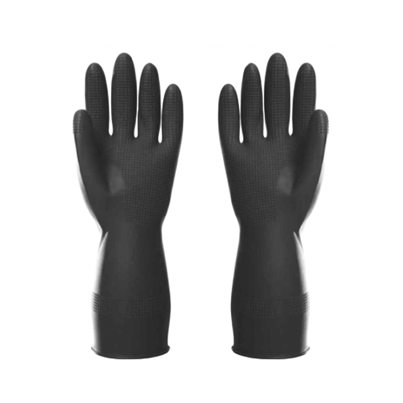 雪蓮20082BL.CL天然乳膠光里卷邊袖口網狀紋工業手套