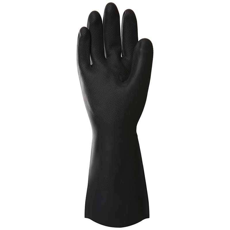 雪蓮24031黑色鉆石紋直邊丁基手套