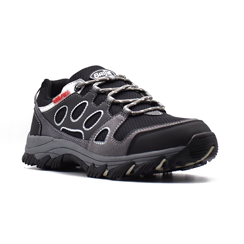 百集722黑灰色翻毛牛皮防砸防穿刺電絕緣安全鞋