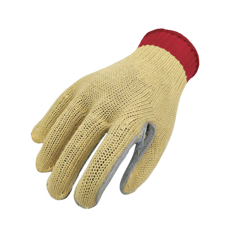 思衛(wèi)爾L106黃色10針芳綸貼牛皮掌面阻燃防割手套