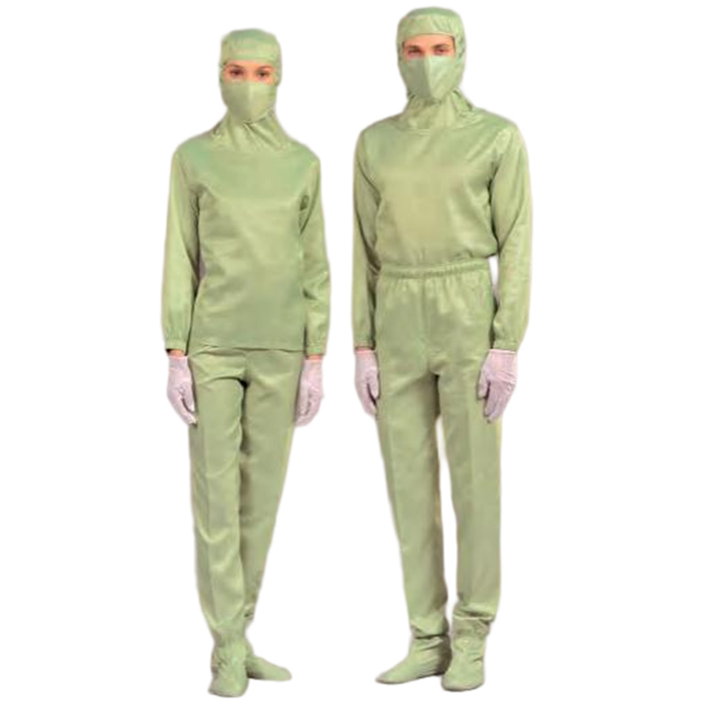 嘉柏利通F-1114W綠色套頭式分體潔凈服