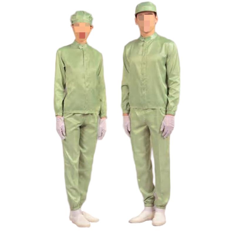 嘉柏利通F-2114綠色立領(lǐng)拉鏈式分體潔凈服