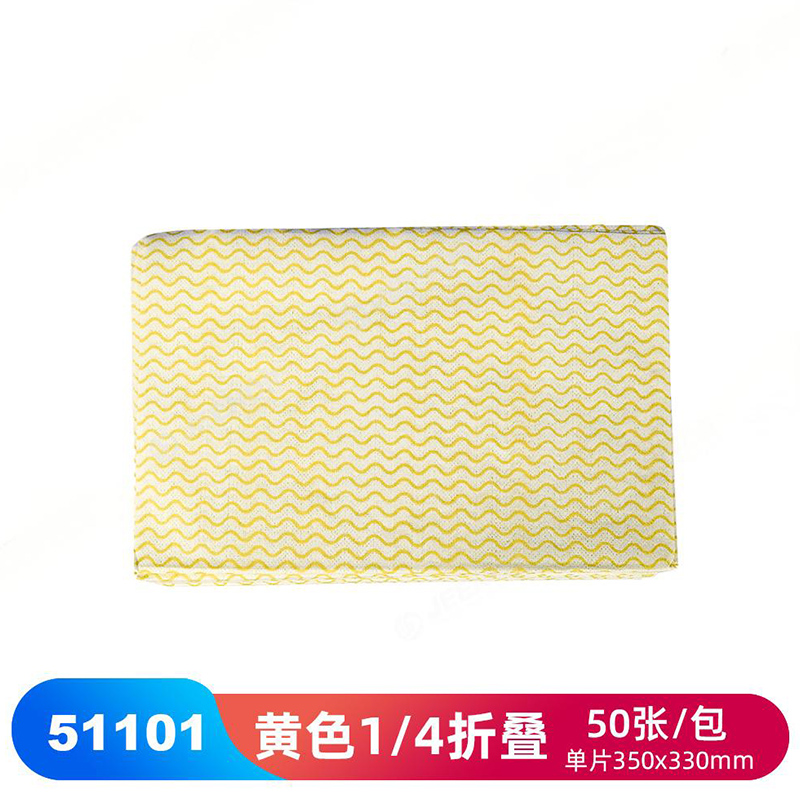 JEENOR潔諾 HV70 51101黃色波浪紋家用清潔布