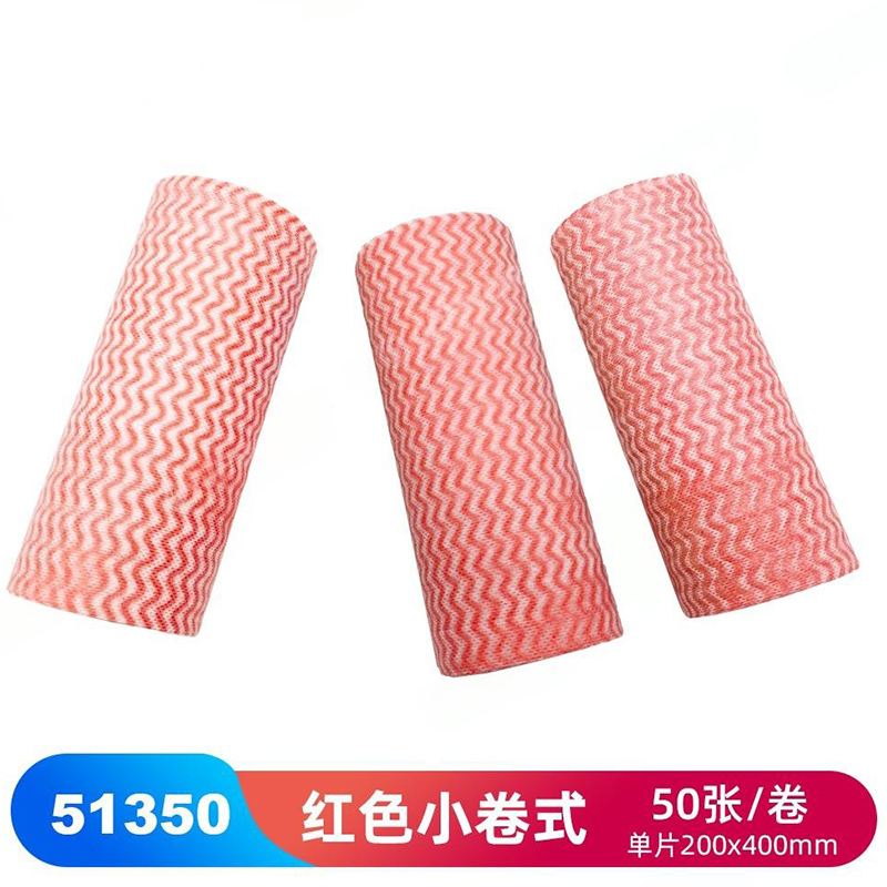 JEENOR潔諾 HV70 51350紅色波浪紋家用清潔布