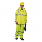 雷克蘭ABPVC10LY防水PVC涂層反光阻燃防電弧服背帶褲