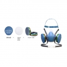 寶順安3601+2201硅膠雙濾盒過濾式防塵毒面具