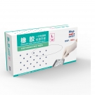 藍帆醫(yī)療一次性白色無粉橡膠手套