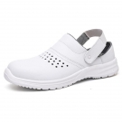 羿科60726080白色低幫透氣安全涼鞋