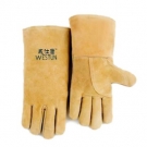 威仕盾G-2000米黃色牛二層芯皮電焊手套