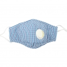 藍星藍格耳戴式帶閥成人棉布口罩