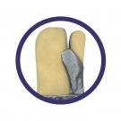 藍鷹AL163加長三指型鋁箔耐高溫手套