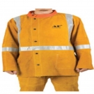 友盟AP-2160金黃色側開胸全皮焊工服