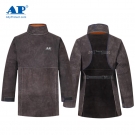 友盟AP-8002炭咖色皮護胸帶領長袖圍裙 友盟AP-8002炭咖色皮護胸帶領長袖圍裙