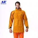 友盟AP-8000金黃色皮護胸帶領長袖圍裙 友盟AP-8000金黃色皮護胸帶領長袖圍裙