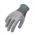 思衛爾7120升級款麻灰色10針F級PU浸掌HPPE玻璃纖維防割手套
