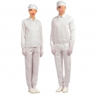 嘉柏利通F-2211白色翻領拉鏈式分體潔凈服